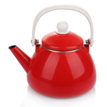 Red Enamel 1.5L Teapot with Bakelite Handle